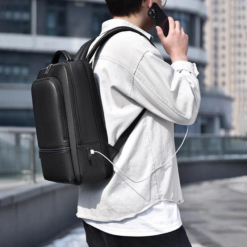 SAC À DOS CUIR HOMME - ÉLÉGANCE ET RÉSISTANCE POUR VOS VOYAGES - Parents explorateurs
