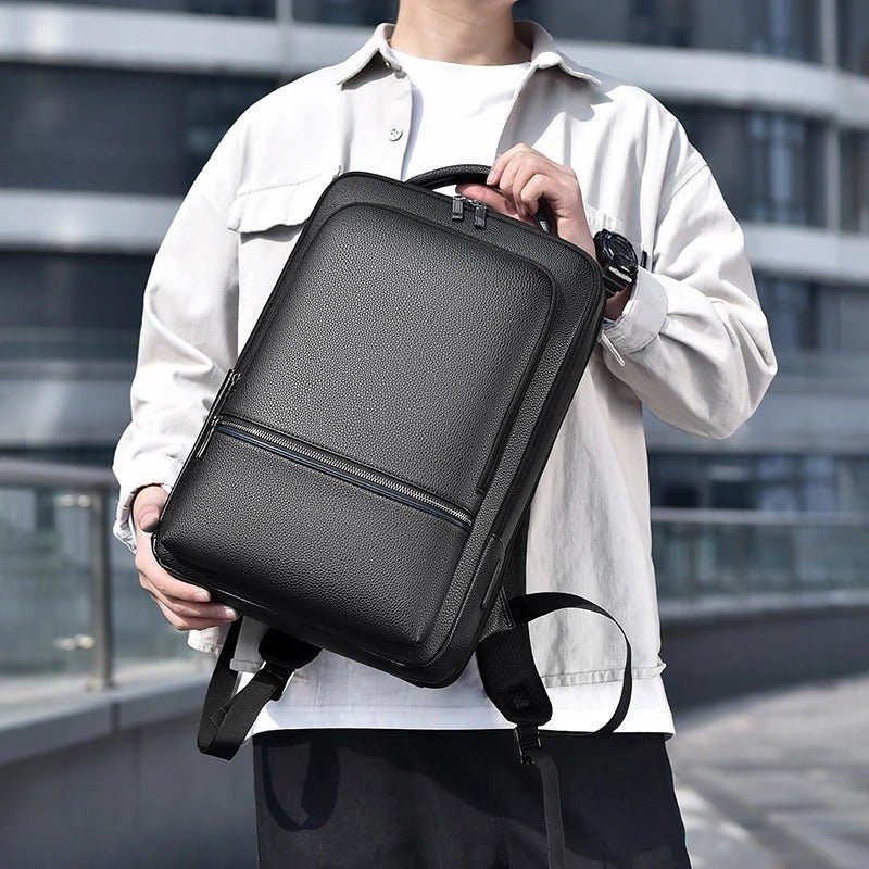 SAC À DOS CUIR HOMME - ÉLÉGANCE ET RÉSISTANCE POUR VOS VOYAGES - Parents explorateurs