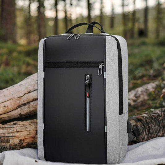 sac à dos en cabine avion pour pc portable port usb gris élégant