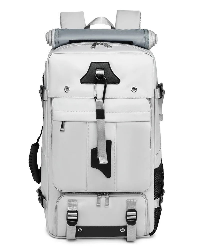 sac à dos mutli compartiment homme gris