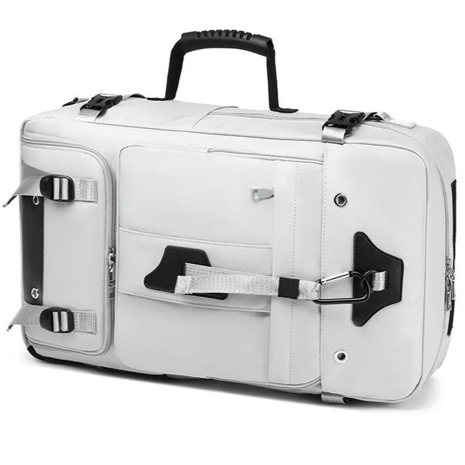 sac à dos mutli compartiment homme gris couché