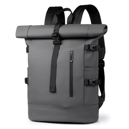 sac a dos roll top imperméable gris