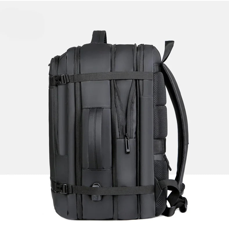 Vue de profil du sac à dos valise cabine extensible