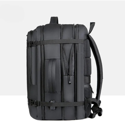 Vue de profil du sac à dos valise cabine extensible