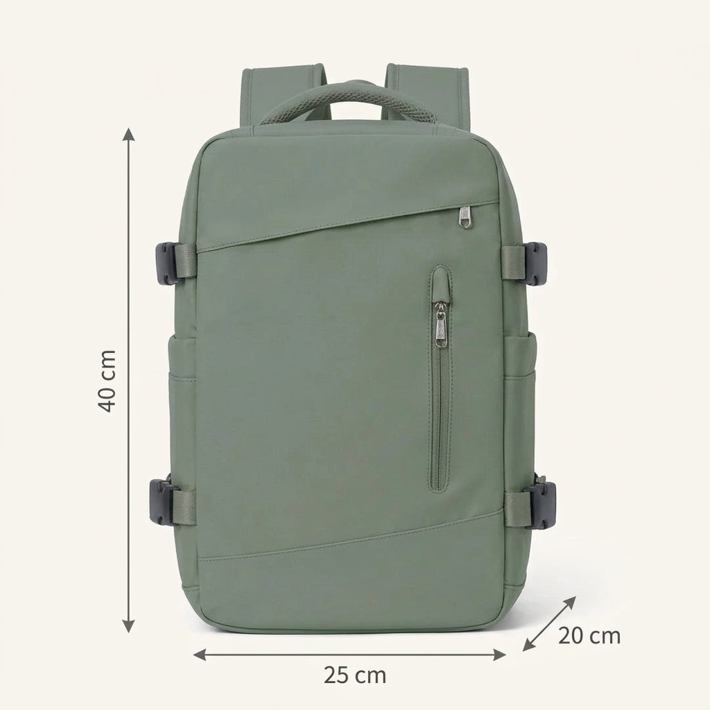 sac a dos voyage avion Aerocompact coloris vert