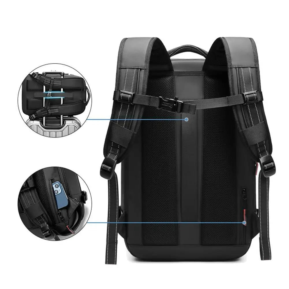 sac a dos voyage compression sous vide fermetures