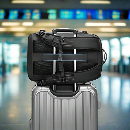 sac a dos voyage compression sous vide sur valise