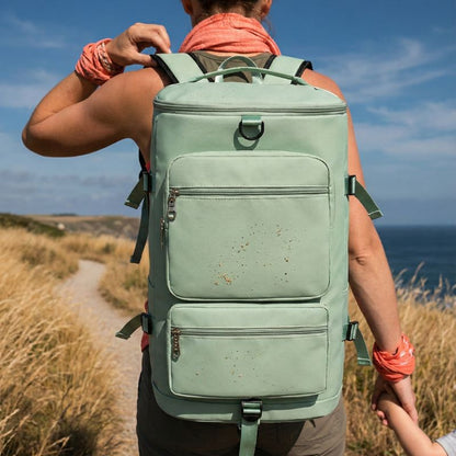 femme en balade avec son sac a dos voyage ultra polyvalent