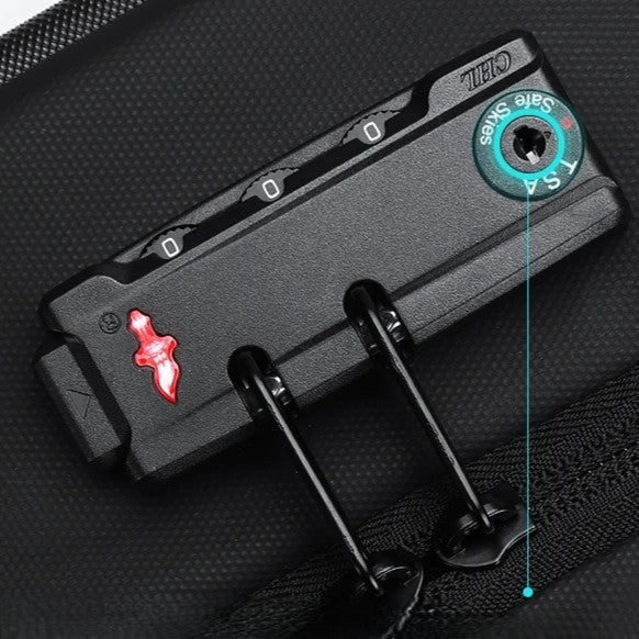 cadenas intégré sur sac antivol premium extensible