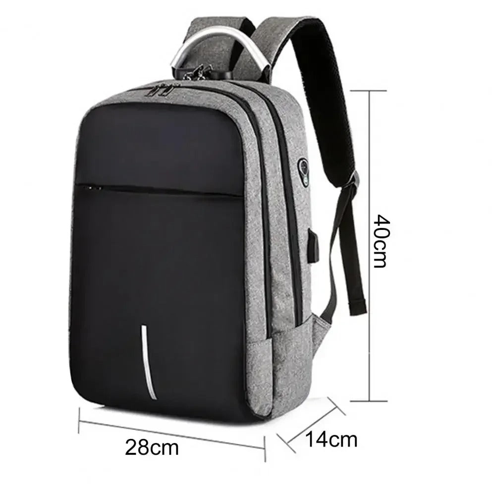 Vue de trois quarts du sac avion cabine gris et noir, avec dimensions 40 × 28 × 14 cm