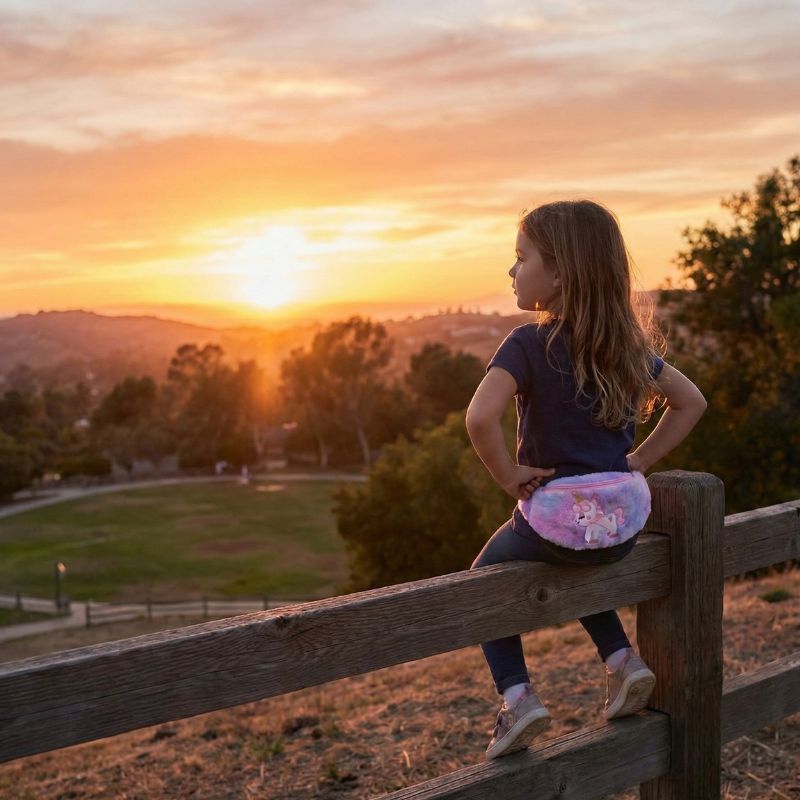 SAC BANANE ENFANT FILLE COLORÉE PELUCHE