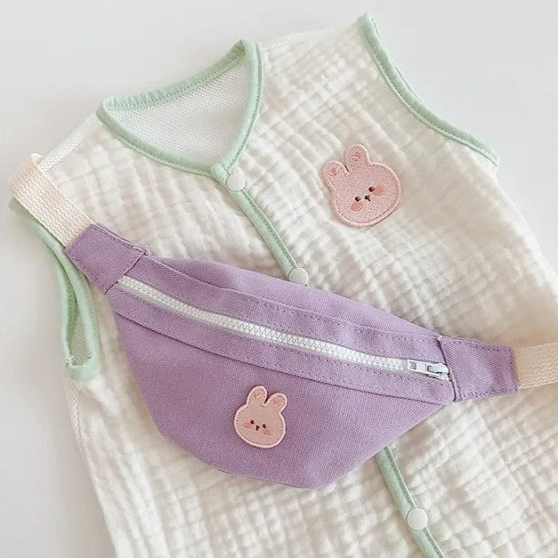  sac banane enfant petit ourson violet sur turbulette