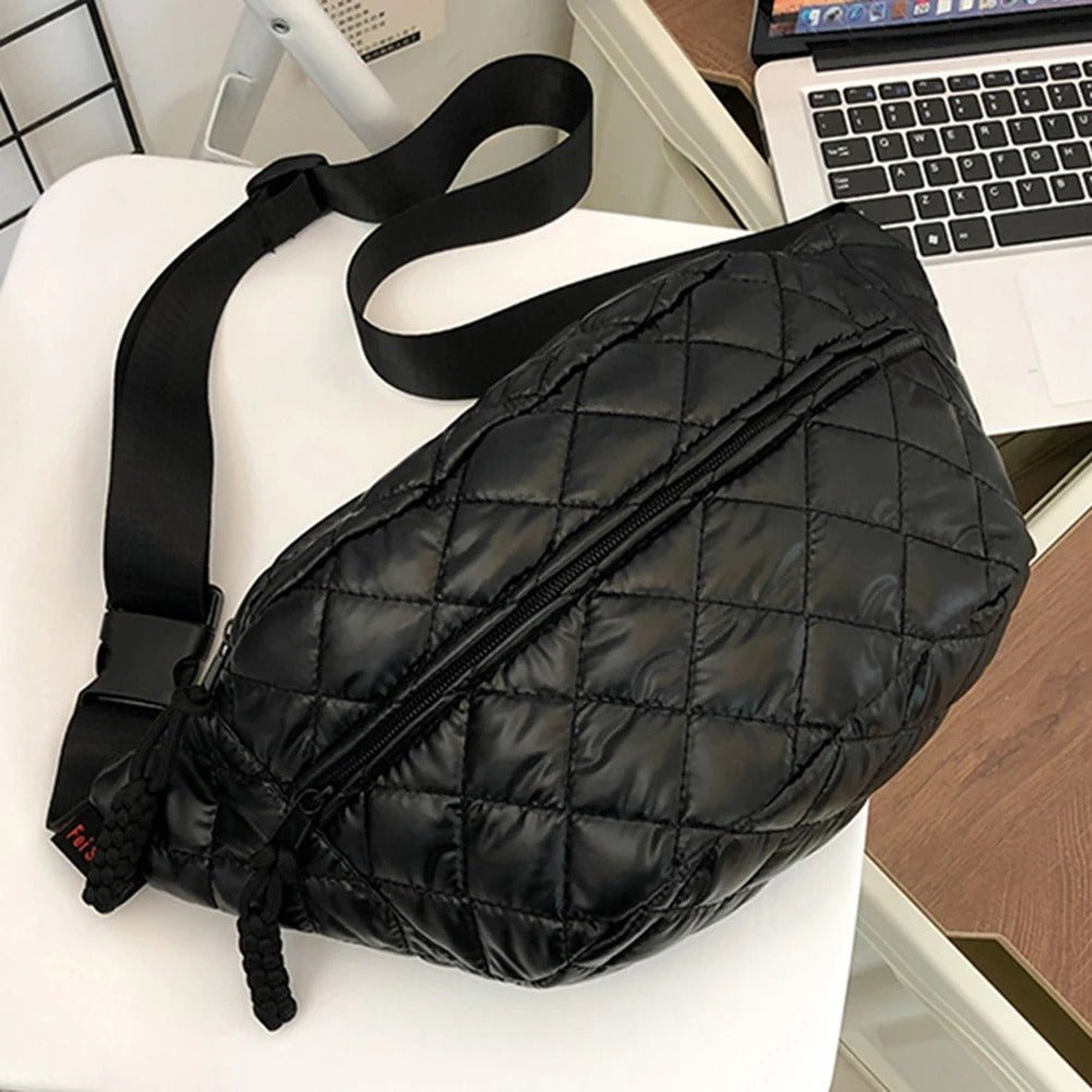 sac banane femme matelassé noir mode