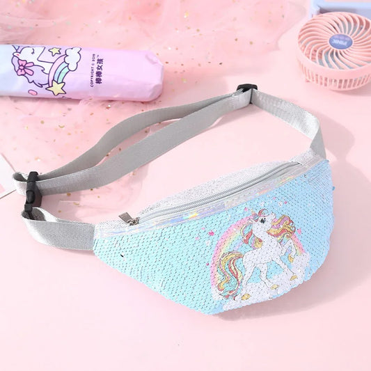 sac-banane-fille-a-paillettes-licorne-bleu-design