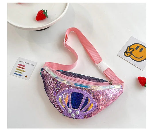 sac-banane-fille-mode-ajustable-pailletes-rose