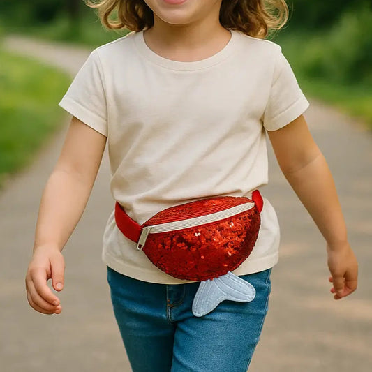 sac banane fillette sirène portée a la taille