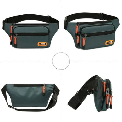 sac banane homme voyage outdoor sous differents angles