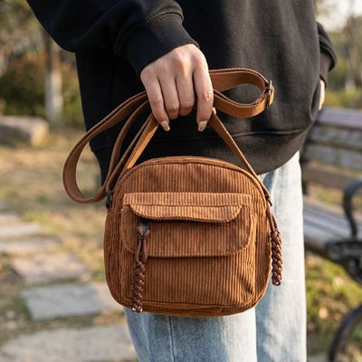 Sac bandoulière femme marron