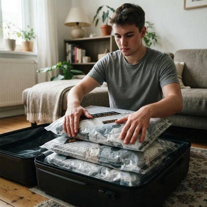 sac de compression sous vide avec pompe famille
