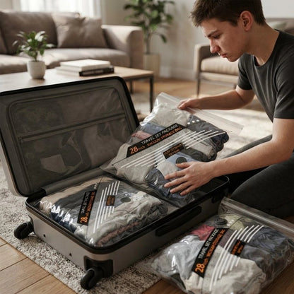 sac de compression sous vide avec pompe gain de place