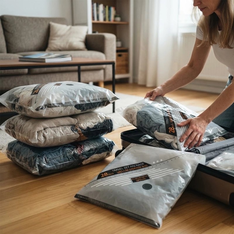 sac de compression sous vide avec pompe utile
