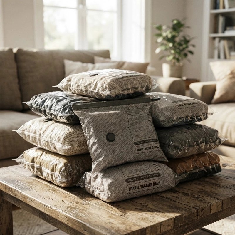 sac de compression sous vide voyage avec pompe lot de 12