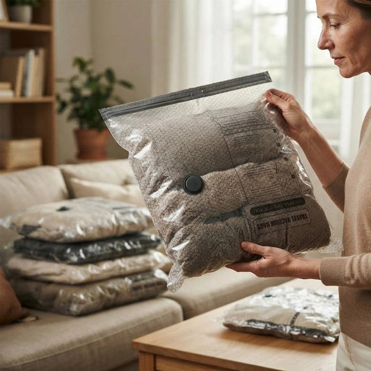 sac de compression sous vide voyage avec pompe transparent