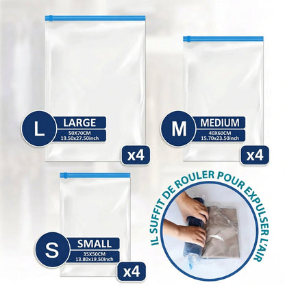 SAC DE COMPRESSION VOYAGE SANS ASPIRATEUR ROLLUP