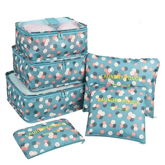 sac de rangement de voyage colore set bleu