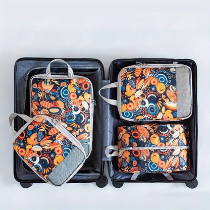 sac de rangement valise à compression orange