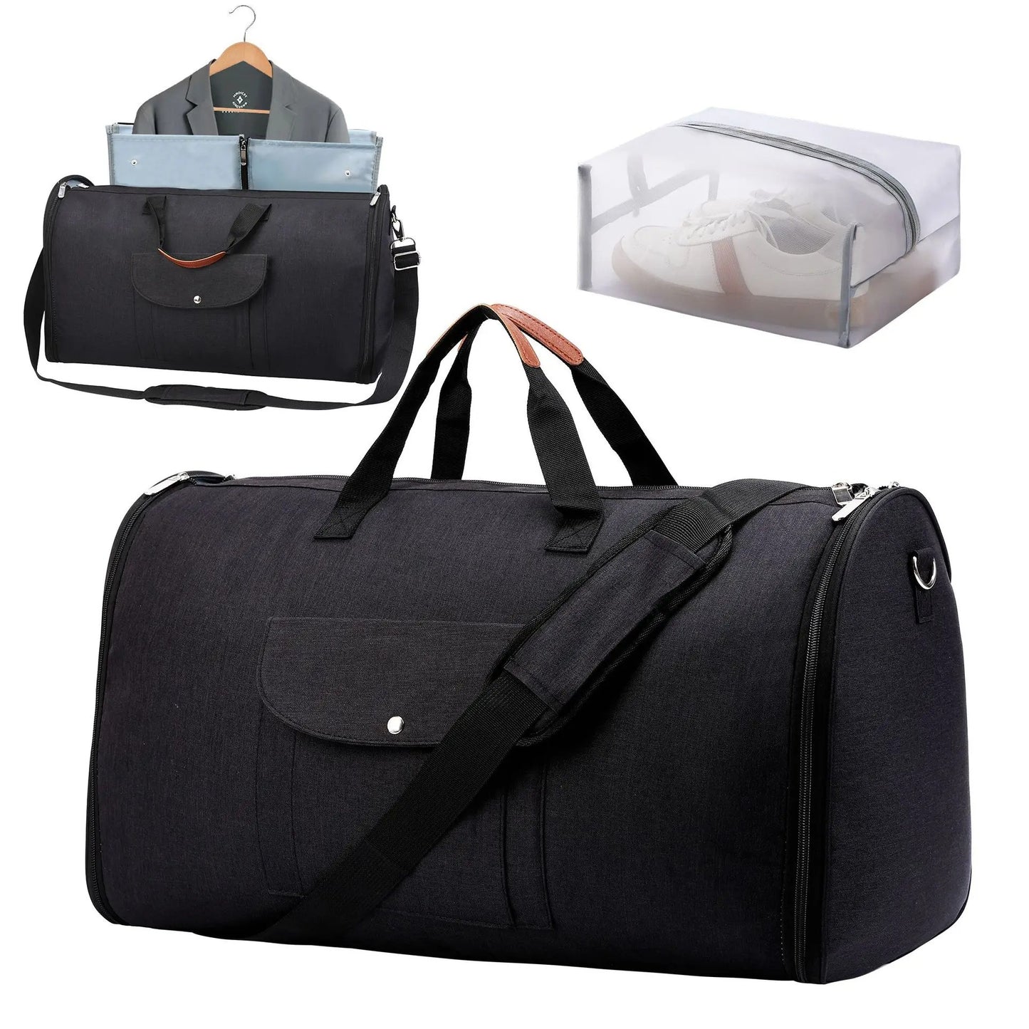 sac de voyage convertible costume noir