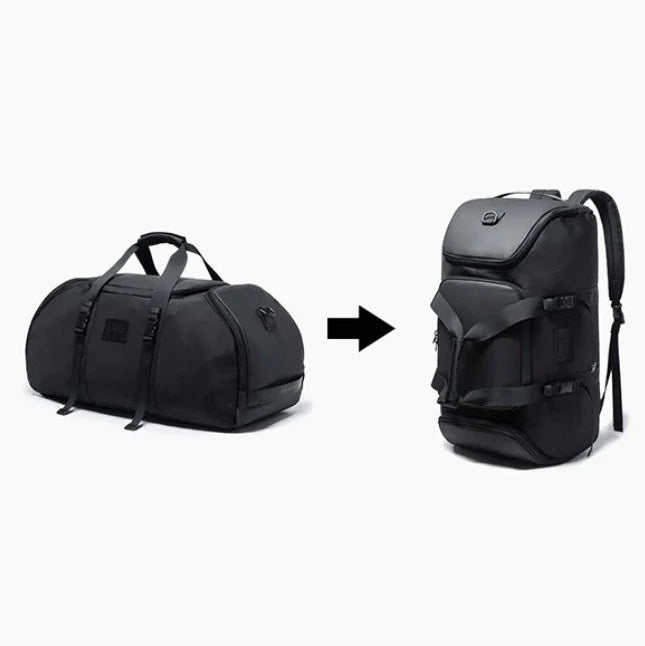 sac de voyage convertible noir transformable