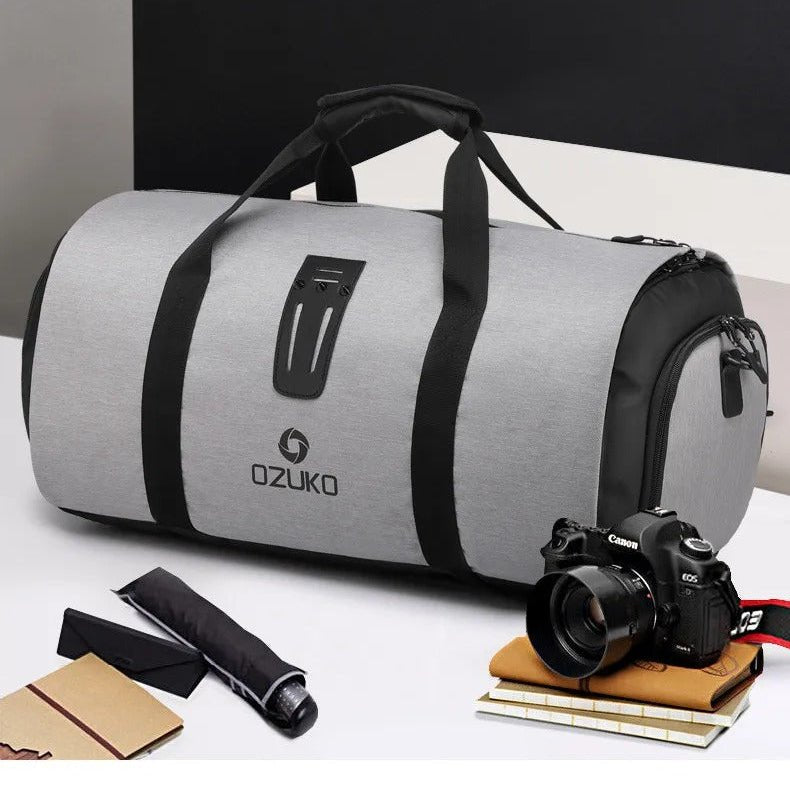 sac de voyage convertible pro devant appareil photo et parapluie