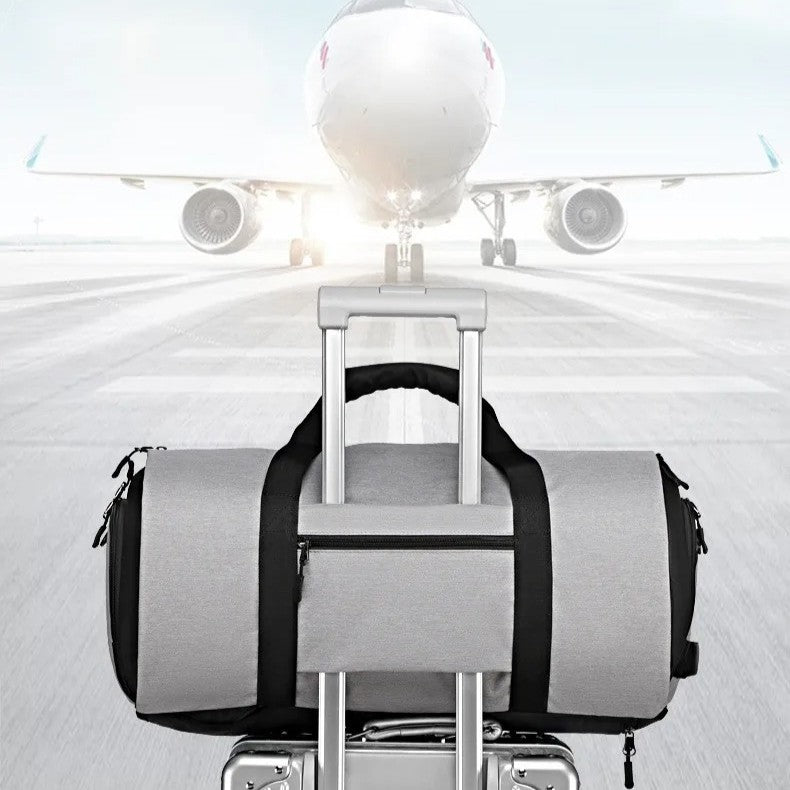 sac de voyage convertible pro gris sur valise