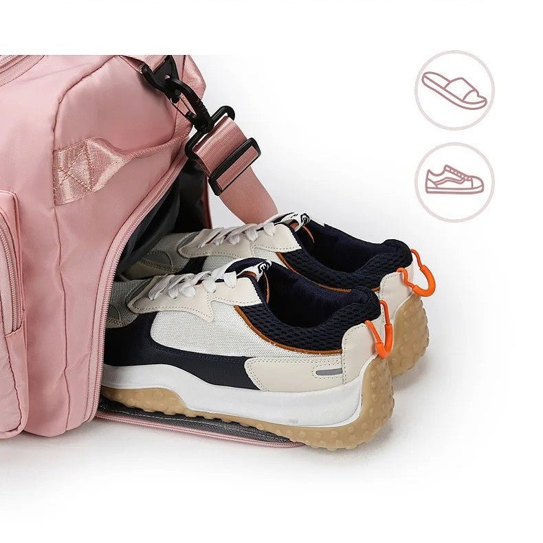compartiment chaussures sac de voyage femme convertible
