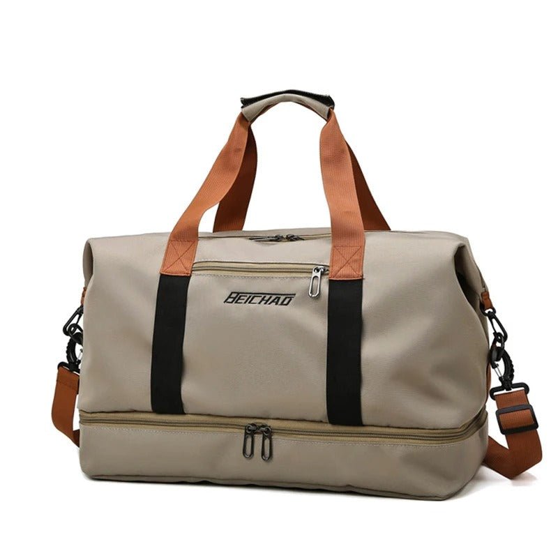 sac de voyage femme sport beige kaki