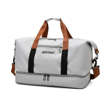sac de voyage femme sport gris