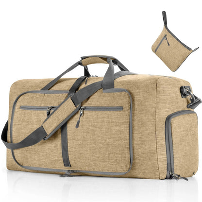 sac de voyage pliable grande capacité 65L beige