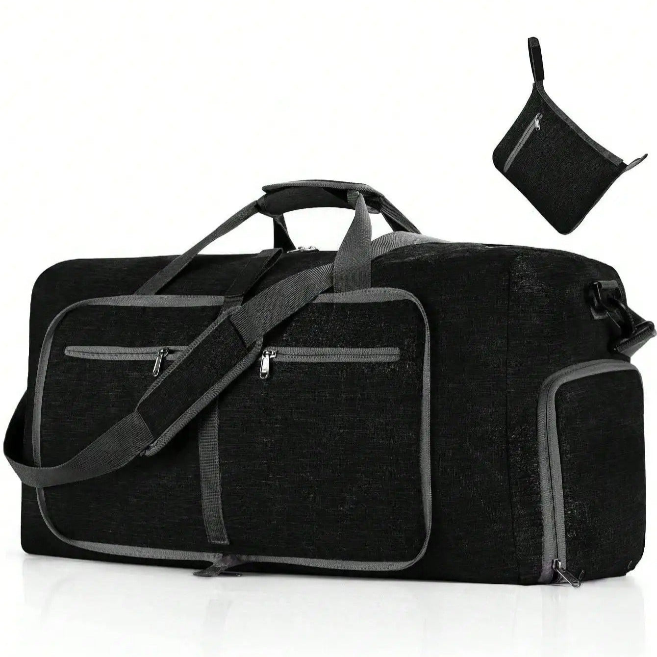 sac de voyage pliable grande capacité 65L noir