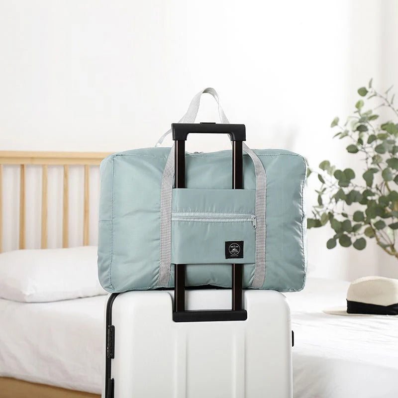sac de voyage pliable grande capacité bleu clair