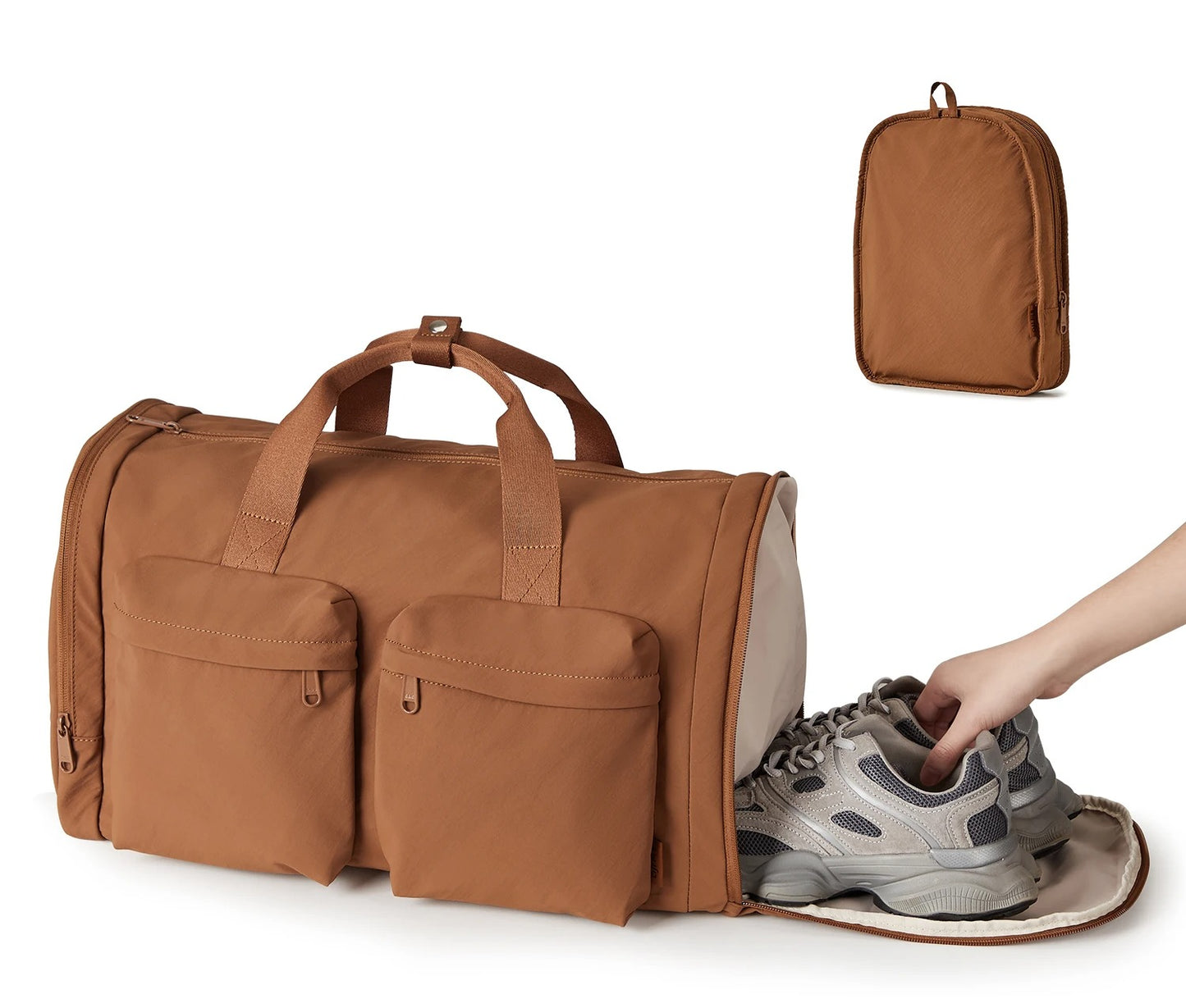 sac de voyage pliable premium week end brun