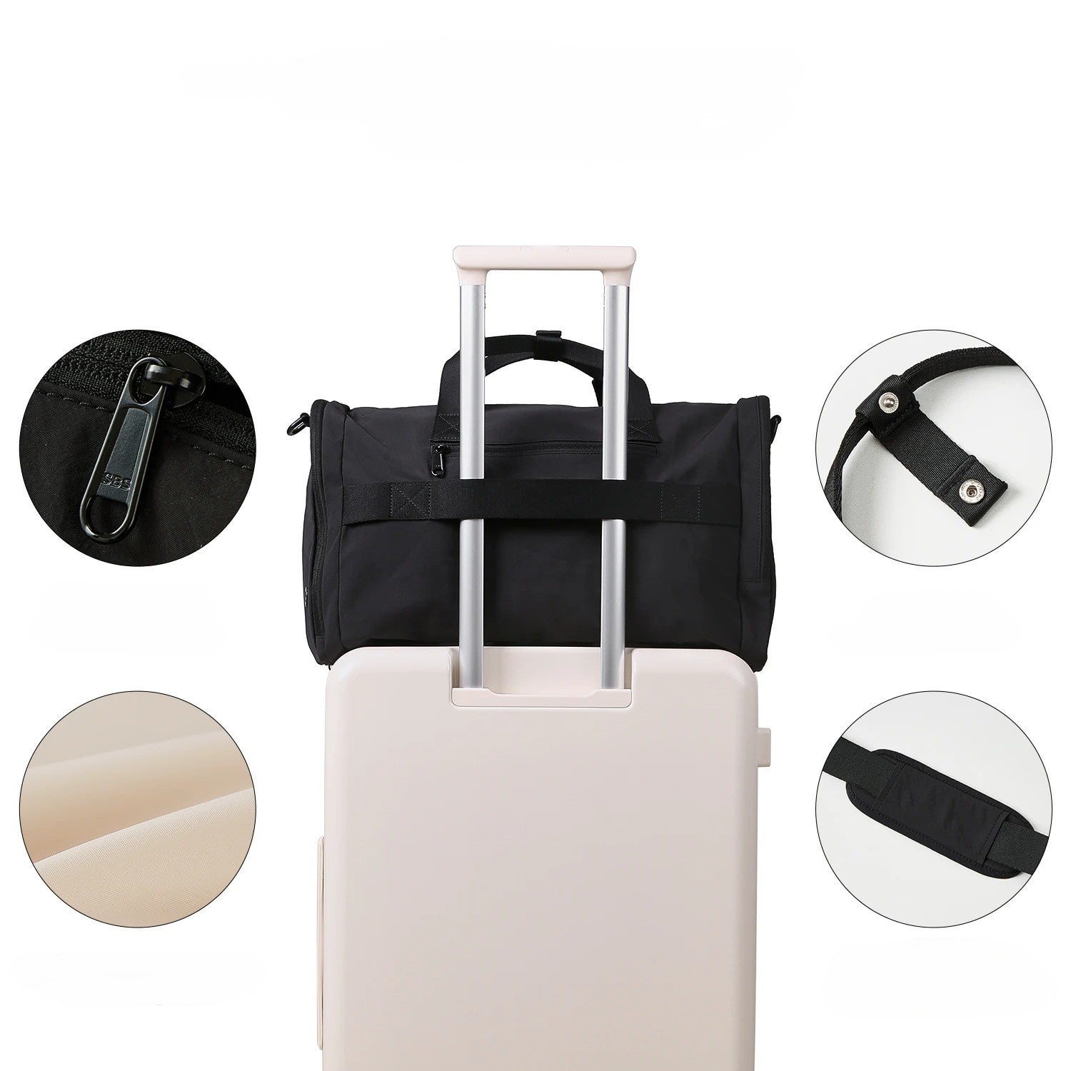 sac de voyage pliable premium week end sur une valise