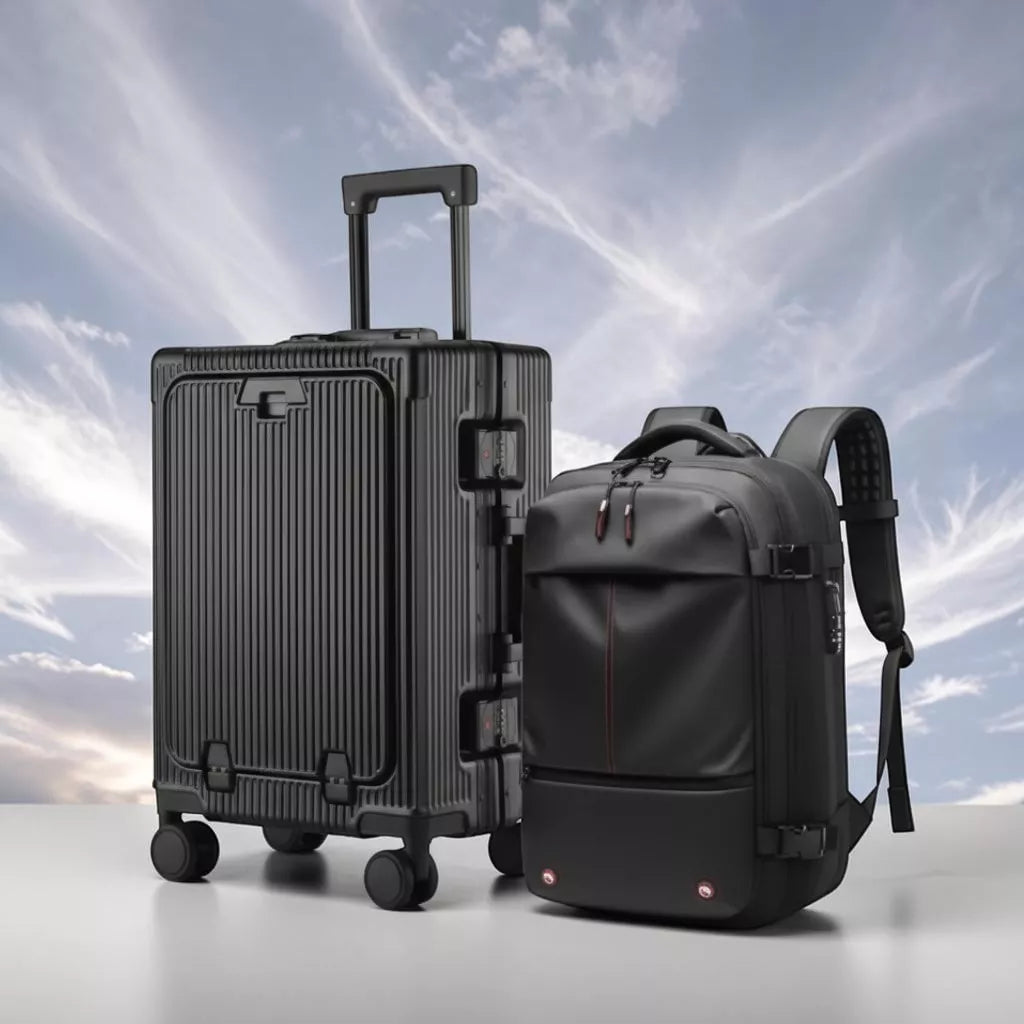 sac de voyage sous vide extensible avec une valise