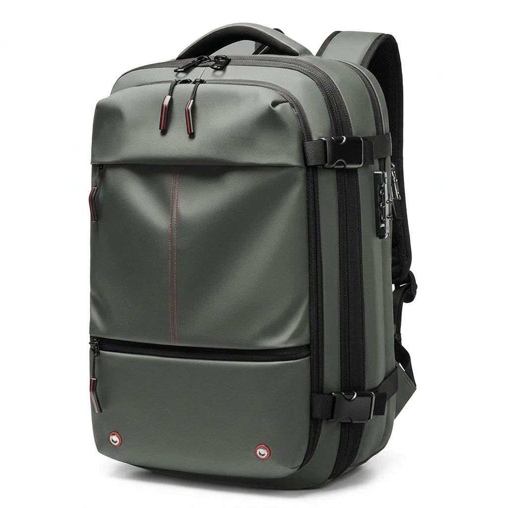 sac de voyage sous vide extensible vacuum vert