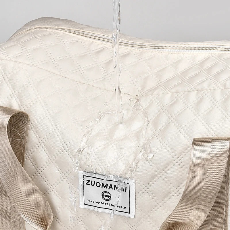 sac weekend femme léger beige étanche