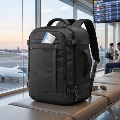 sac a dos cabine noir dans un aeroport