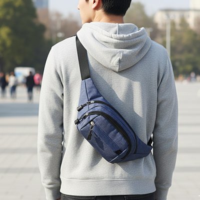 Sacoche banane homme​  bleu