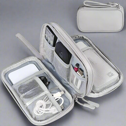 KASESSS Tech Pouch Organisateur Câbles - Pochette Étanche Avec Colliers, Voyage Et Bureau