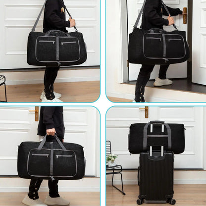 4 plans homme avec sac de voyage pliable grande capacité 65L